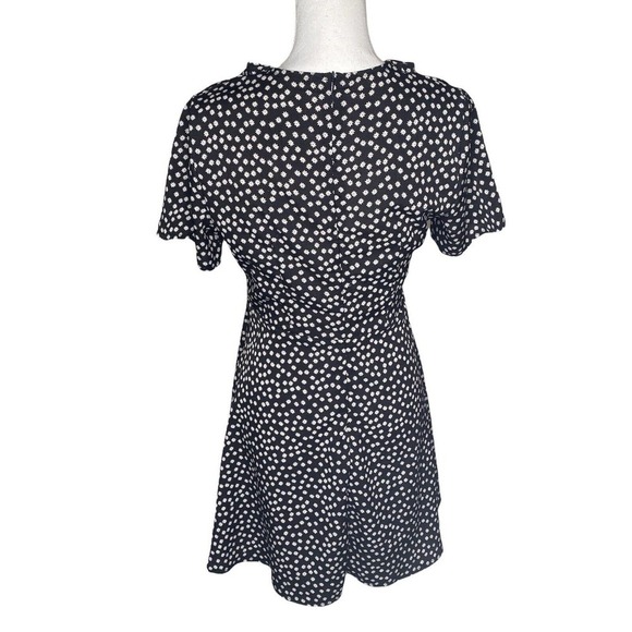 Nasty Gal Sz 8 Short Sleeve Mini Dress V Neck Black - Picture 5 of 10